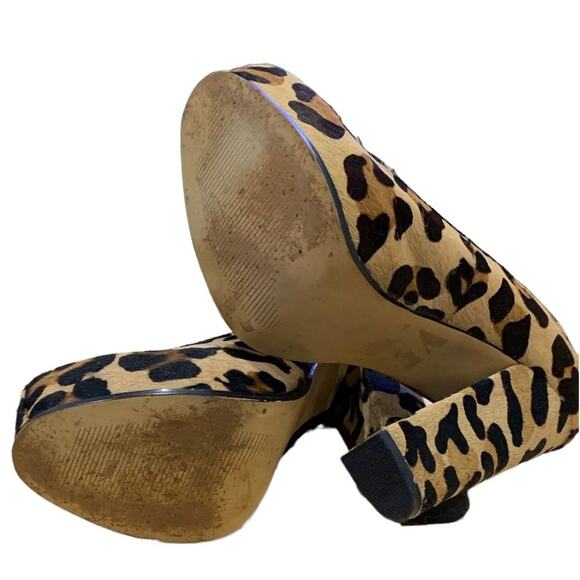 Steve Madden Sarina-L Leopard Pony Hair Platform Pumps Size 7M – Gently Used - Picture 8 of 9